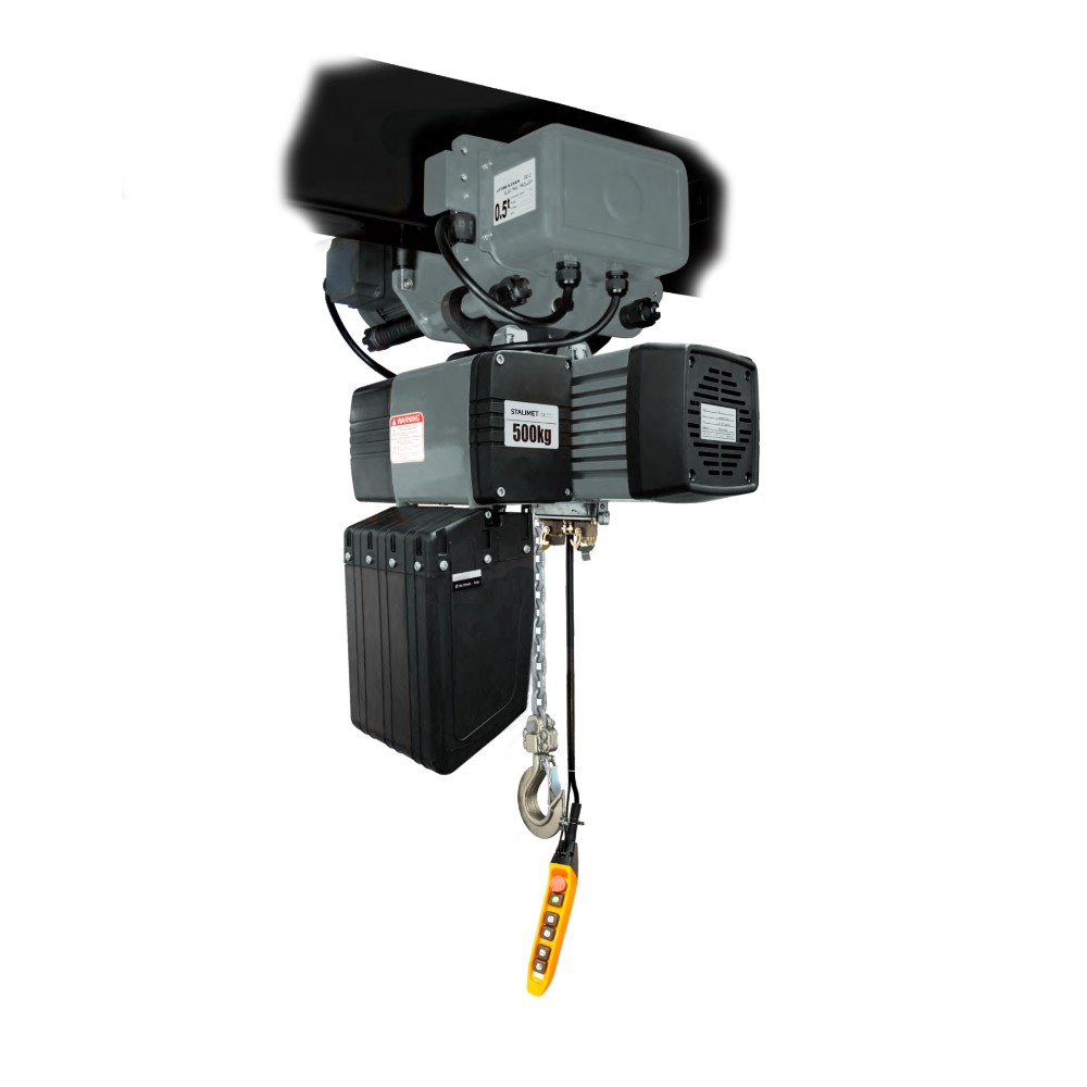 Elektryczny wciągnik łańcuchowy ESW INOX z elektrycznym wózkiem EWE