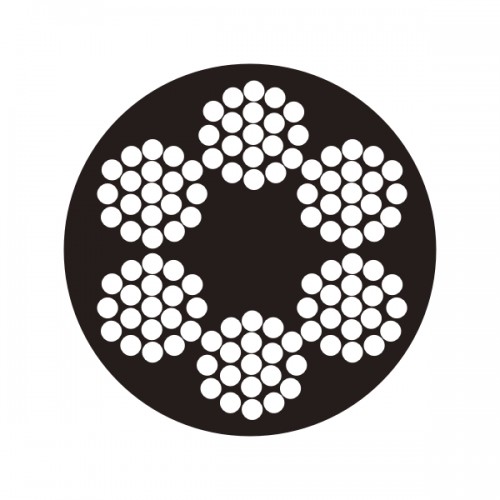 Lina stalowa 6x19 + FC PCV